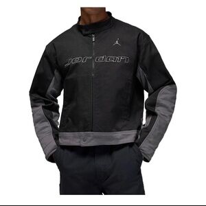 Jordan Brooklyn Men's Motorsport Jacket (Black/Iron Grey/Iron Grey) new